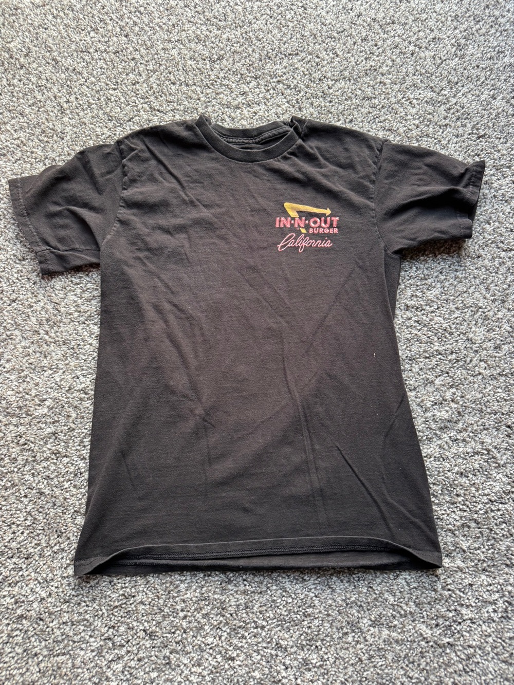 In n Out California Logo Black Short Sleeve Tee